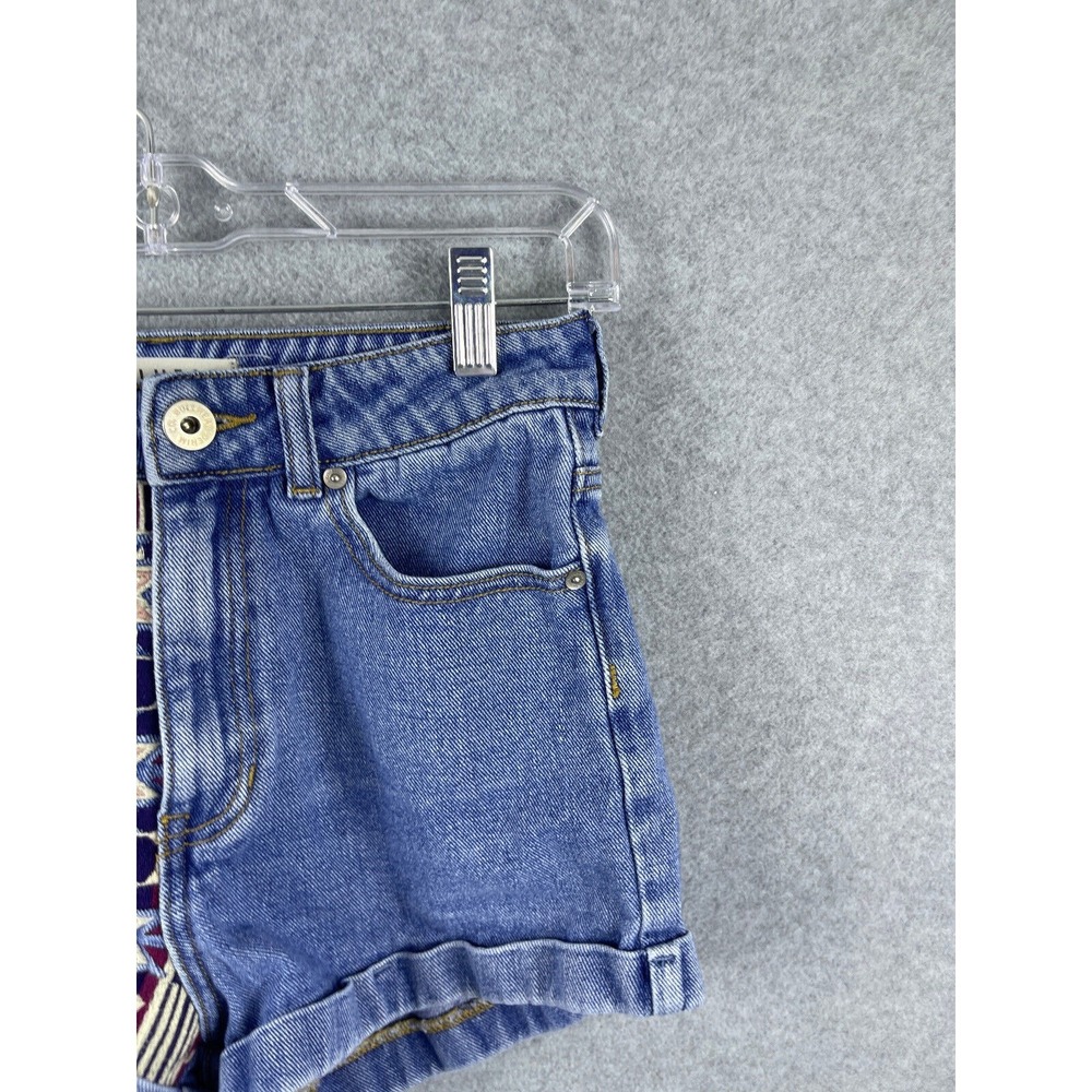 Bullhead Denim Co. Mom Shorts Womens 3 Juniors Blue Embroidered High Rise Casual - Picture 9 of 10